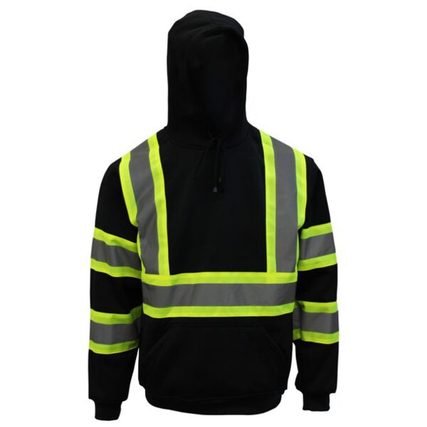 Pullover Hoodie with Reflective Striping Men's Thumbnail