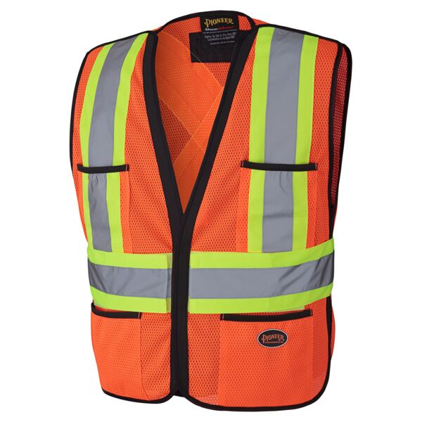 Hi-Viz Orange Drop Shoulder Safety Vest - O/S Thumbnail